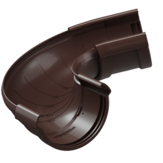 картинка Угол желоба регулируемый Docke Lux шоколад d 140 мм от магазина Альфа Плейс